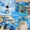 Blue Balloons Garland Arch Kit, Blue and White Balloons, Royal Blue Baby Blue White Sliver Balloon Arch for Baby Shower Birthday Graduation Party Decorations